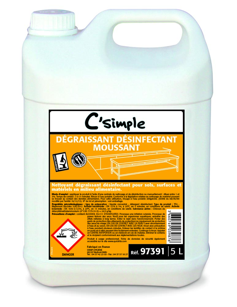 DESINFECTANT DEGRAISSANT SOL