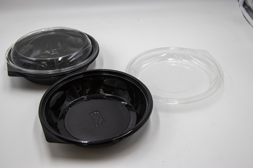 [1150.1] ASSIETTE NOIRE + COUVERCLE X300